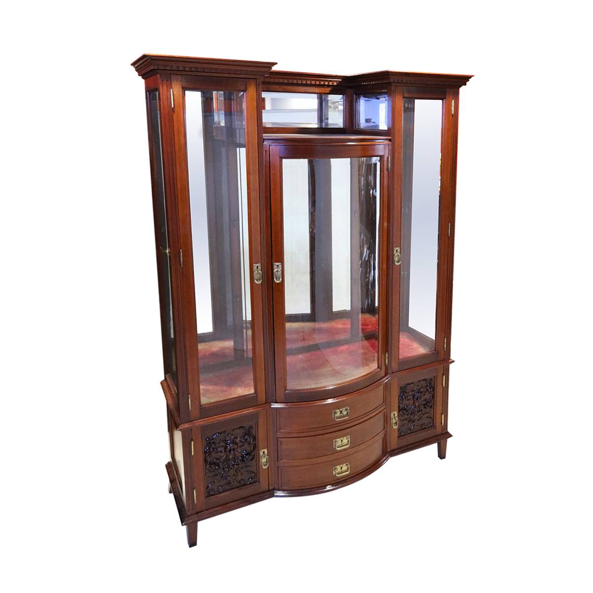 Antiqium Ürün  AYNALI AHŞAP VİTRİN